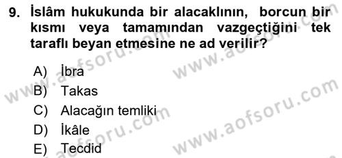 Hukuk Tarihi Dersi 2016 - 2017 Yılı 3 Ders Sınav Soruları 9. Soru