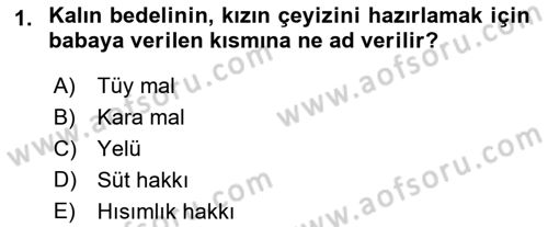 Hukuk Tarihi Dersi 2016 - 2017 Yılı (Vize) Ara Sınav Soruları 1. Soru