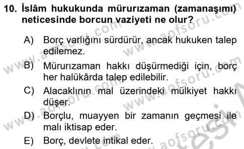 Hukuk Tarihi Dersi 2016 - 2017 Yılı (Vize) Ara Sınav Soruları 10. Soru