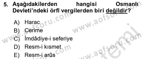 Hukuk Tarihi Dersi 2016 - 2017 Yılı (Final) Dönem Sonu Sınav Soruları 5. Soru