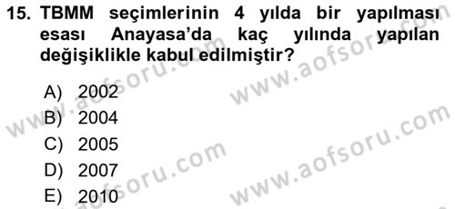 Hukuk Tarihi Dersi 2017 - 2018 Yılı 3 Ders Sınav Soruları 15. Soru