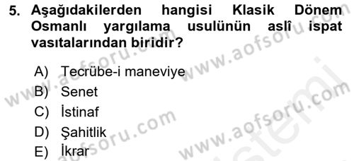 Hukuk Tarihi Dersi 2017 - 2018 Yılı 3 Ders Sınav Soruları 5. Soru