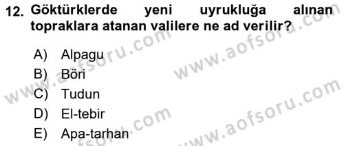 Hukuk Tarihi Dersi 2017 - 2018 Yılı (Vize) Ara Sınav Soruları 12. Soru
