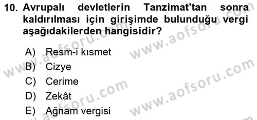 Hukuk Tarihi Dersi 2017 - 2018 Yılı (Final) Dönem Sonu Sınav Soruları 10. Soru