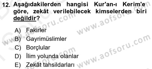 Hukuk Tarihi Dersi 2017 - 2018 Yılı (Final) Dönem Sonu Sınav Soruları 12. Soru