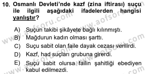 Hukuk Tarihi Dersi 2018 - 2019 Yılı 3 Ders Sınav Soruları 10. Soru
