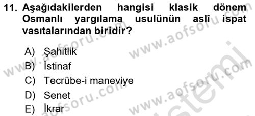 Hukuk Tarihi Dersi 2018 - 2019 Yılı 3 Ders Sınav Soruları 11. Soru