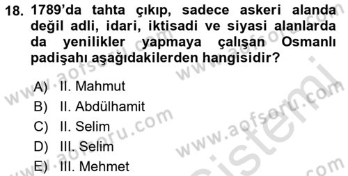 Hukuk Tarihi Dersi 2018 - 2019 Yılı 3 Ders Sınav Soruları 18. Soru