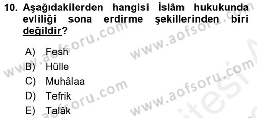 Hukuk Tarihi Dersi 2018 - 2019 Yılı (Vize) Ara Sınav Soruları 10. Soru