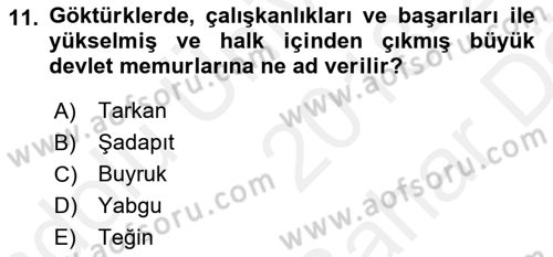 Hukuk Tarihi Dersi 2018 - 2019 Yılı (Vize) Ara Sınav Soruları 11. Soru