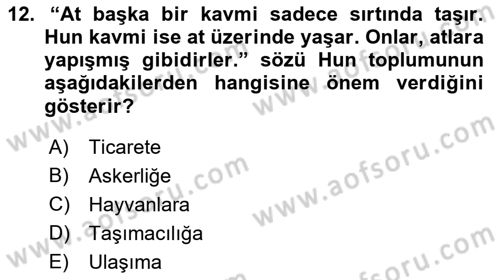 Hukuk Tarihi Dersi 2018 - 2019 Yılı (Vize) Ara Sınav Soruları 12. Soru