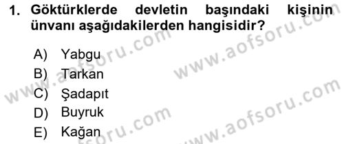 Hukuk Tarihi Dersi 2020 - 2021 Yılı Yaz Okulu Sınavı 1. Soru