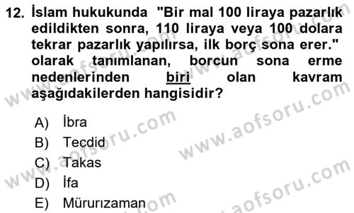 Hukuk Tarihi Dersi 2020 - 2021 Yılı Yaz Okulu Sınav Soruları 12. Soru