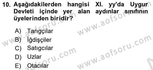 Hukuk Tarihi Dersi 2021 - 2022 Yılı (Vize) Ara Sınav Soruları 10. Soru