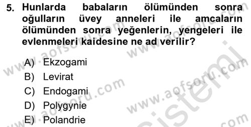 Hukuk Tarihi Dersi 2021 - 2022 Yılı (Vize) Ara Sınav Soruları 5. Soru