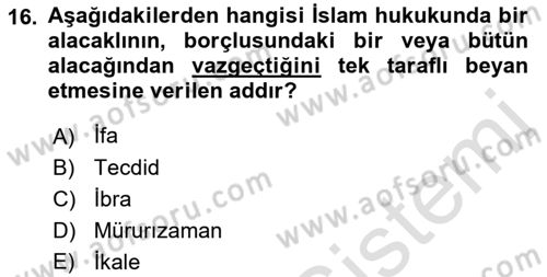 Hukuk Tarihi Dersi 2021 - 2022 Yılı (Final) Dönem Sonu Sınav Soruları 16. Soru