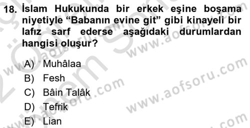Hukuk Tarihi Dersi 2021 - 2022 Yılı (Final) Dönem Sonu Sınav Soruları 18. Soru