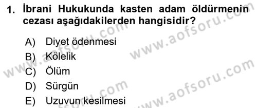 Hukuk Tarihi Dersi 2022 - 2023 Yılı Yaz Okulu Sınav Soruları 1. Soru
