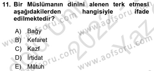 Hukuk Tarihi Dersi 2022 - 2023 Yılı Yaz Okulu Sınav Soruları 11. Soru