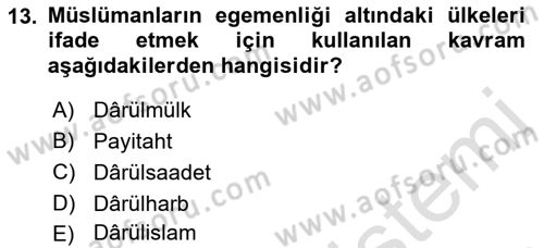 Hukuk Tarihi Dersi 2022 - 2023 Yılı Yaz Okulu Sınav Soruları 13. Soru