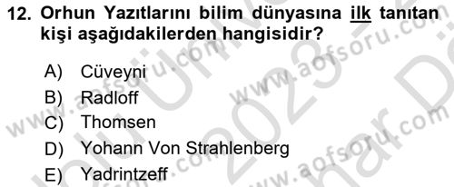 Hukuk Tarihi Dersi 2023 - 2024 Yılı (Vize) Ara Sınav Soruları 12. Soru