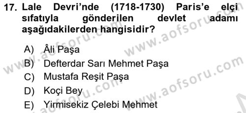 Hukuk Tarihi Dersi 2024 - 2025 Yılı (Final) Dönem Sonu Sınav Soruları 17. Soru