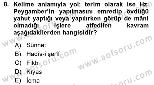 Hukuk Tarihi Dersi 2024 - 2025 Yılı (Final) Dönem Sonu Sınav Soruları 8. Soru