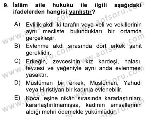 Hukuk Tarihi Dersi 2024 - 2025 Yılı (Final) Dönem Sonu Sınav Soruları 9. Soru