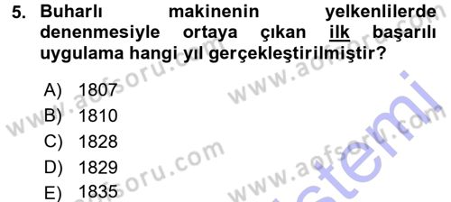 Osmanlı İktisat Tarihi Dersi 2015 - 2016 Yılı (Final) Dönem Sonu Sınav Soruları 5. Soru