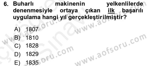 Osmanlı İktisat Tarihi Dersi 2017 - 2018 Yılı 3 Ders Sınav Soruları 6. Soru