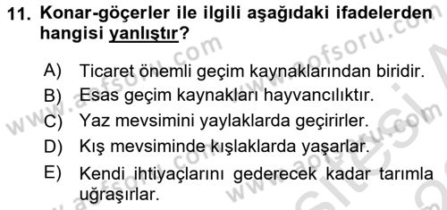 Osmanlı İktisat Tarihi Dersi 2022 - 2023 Yılı (Final) Dönem Sonu Sınav Soruları 11. Soru