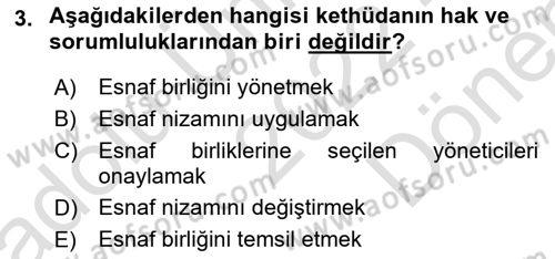 Osmanlı İktisat Tarihi Dersi 2022 - 2023 Yılı (Final) Dönem Sonu Sınav Soruları 3. Soru