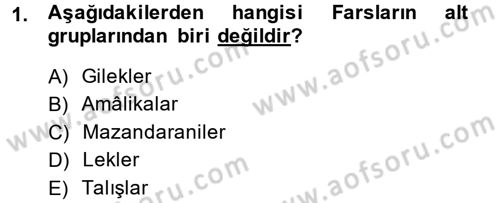 Modern Ortadoğu Tarihi Dersi 2013 - 2014 Yılı (Final) Dönem Sonu Sınav Soruları 1. Soru