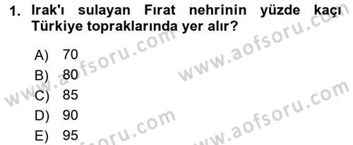 Modern Ortadoğu Tarihi Dersi 2018 - 2019 Yılı (Final) Dönem Sonu Sınav Soruları 1. Soru