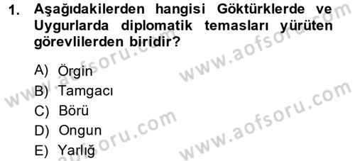 Osmanlı Diplomasisi Dersi 2014 - 2015 Yılı (Final) Dönem Sonu Sınav Soruları 1. Soru