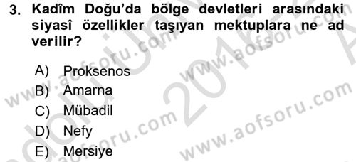 Osmanlı Diplomasisi Dersi Ara Sınavı Deneme Sınav Soruları 3. Soru