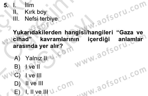 Osmanlı Diplomasisi Dersi 2021 - 2022 Yılı Yaz Okulu Sınav Soruları 5. Soru