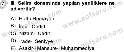 Türkiye´de Demokrasi Ve Parlamento Tarihi Dersi 2013 - 2014 Yılı (Vize) Ara Sınav Soruları 7. Soru