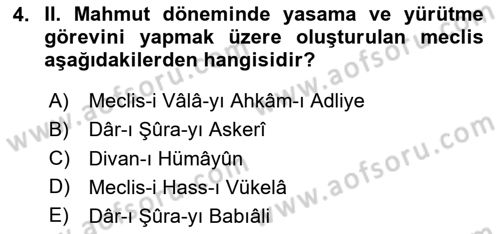 Türkiye´de Demokrasi Ve Parlamento Tarihi Dersi 2020 - 2021 Yılı Yaz Okulu Sınav Soruları 4. Soru