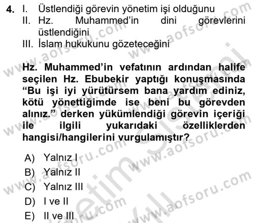 Türkiye´de Demokrasi Ve Parlamento Tarihi Dersi 2021 - 2022 Yılı (Vize) Ara Sınav Soruları 4. Soru