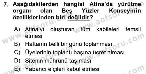 Türkiye´de Demokrasi Ve Parlamento Tarihi Dersi 2023 - 2024 Yılı (Vize) Ara Sınav Soruları 7. Soru