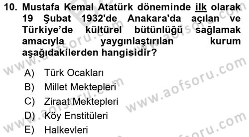 Türkiye´de Demokrasi Ve Parlamento Tarihi Dersi 2024 - 2025 Yılı (Final) Dönem Sonu Sınav Soruları 10. Soru