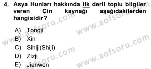 Türk Askeri Teşkilat Tarihi Dersi 2024 - 2025 Yılı (Vize) Ara Sınav Soruları 4. Soru