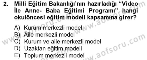 Türk Eğitim Tarihi Dersi 2012 - 2013 Yılı (Final) Dönem Sonu Sınavı 2. Soru