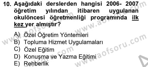 Türk Eğitim Tarihi Dersi 2014 - 2015 Yılı (Vize) Ara Sınavı 10. Soru