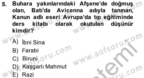 Eğitim Tarihi Dersi 2013 - 2014 Yılı (Final) Dönem Sonu Sınav Soruları 5. Soru