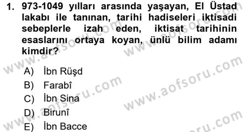 Eğitim Tarihi Dersi 2016 - 2017 Yılı (Final) Dönem Sonu Sınav Soruları 1. Soru