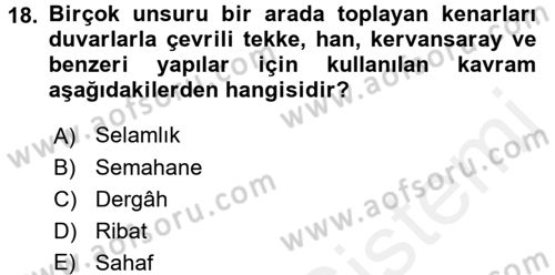 Eğitim Tarihi Dersi 2017 - 2018 Yılı (Vize) Ara Sınav Soruları 18. Soru