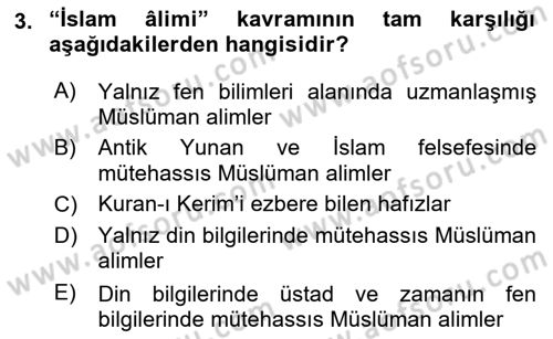 Eğitim Tarihi Dersi 2018 - 2019 Yılı (Final) Dönem Sonu Sınav Soruları 3. Soru
