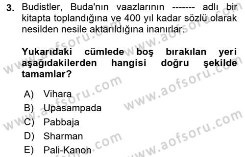 Eğitim Tarihi Dersi 2020 - 2021 Yılı Yaz Okulu Sınav Soruları 3. Soru
